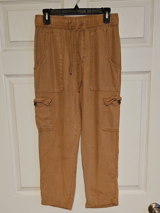 Velvet Heart Pants - Velvet Heart Flowy Cargo Pants - Tan